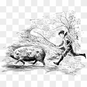 Lord Of The Flies Chasing The Pig, HD Png Download - baton png