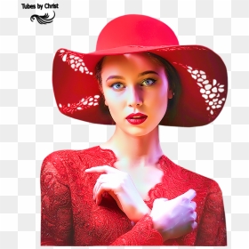 Femme Au Chapeau Rouge, HD Png Download - rouge png