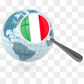 Magnified Flag With Blue Globe - France In Globe, HD Png Download - globe png icon