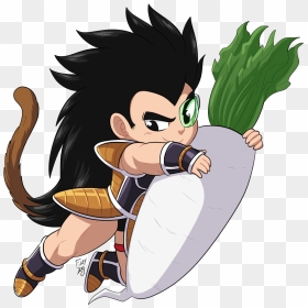 Raditz Radish a Daikon, No Less  i Love Raditz - Cartoon, HD Png Download - raditz png