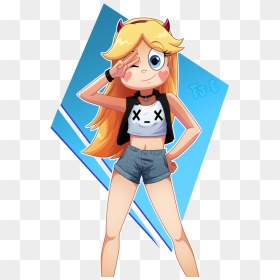 Star Butterfly Anime 18 , Png Download - Anime Star Butterfly Fanart, Transparent Png - star butterfly png