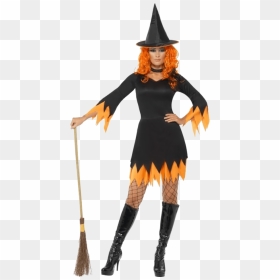 Witch Costume Png - Halloween Clothes Orange And Black, Transparent Png - halloween costume png