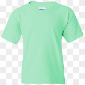 Youth Heavy Cotton T-shirt - Mint Green Plain Tshirt, HD Png Download - green shirt png