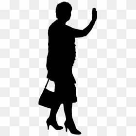 Silhouette Female Illustration - People Silhouette Saying Hi Png, Transparent Png - lady silhouette png