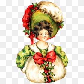 Victorian Christmas Women Clipart - Christmas Day, HD Png Download - victorian png