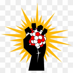 Hand, Fist, Atom, Atomic, Clenched, Energy, Grasping - Atom Symbol Atomic Energy, HD Png Download - power fist png