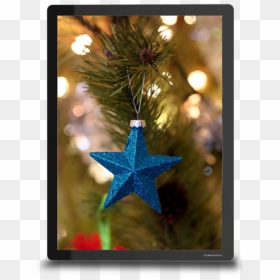 Blue Star - Christmas Day, HD Png Download - christmas lights .png