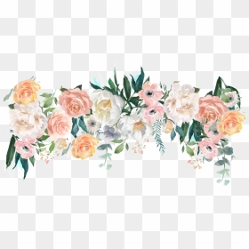 Beautiful Hand Painted Flowers - Wall Design Leaves And Flowers, HD Png Download - flower banner png