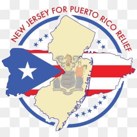 New Jersey For Puerto Rico - Island Puerto Rico Flag, HD Png Download - puerto rico map png