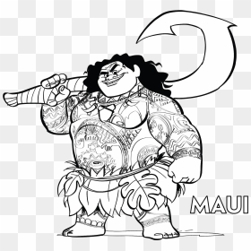15 Drawing Moana Maui For Free Download On Mbtskoudsalg - Maui With Hook Coloring Pages, HD Png Download - maui moana png
