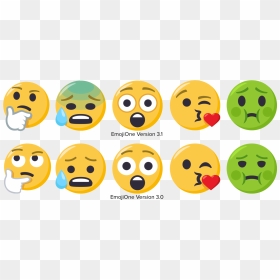 Smileys Feature Updated Eyes And General Styles - Emojis One By One, HD Png Download - smileys png