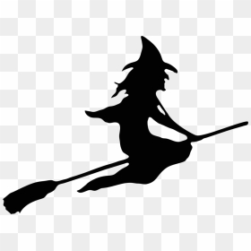 Halloween Witch On A Broom, HD Png Download - halloween costume png