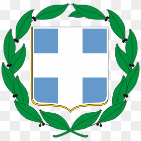 Coat Of Arms Of Greece - National Emblem Of Greece, HD Png Download - crest leaves png