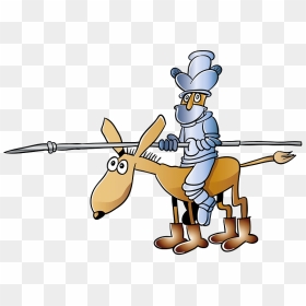 Knight On A Horse Clipart - Cartoon, HD Png Download - knight sword png