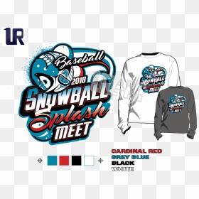 Baseball Snowball Splash Meet Tshirt Vector Design, HD Png Download - t shirt vector png