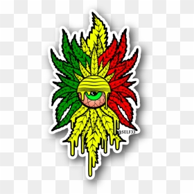 Trippy Rasta Png - Rasta Clops Sticker, Transparent Png - rasta png