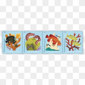 Coral Reefs ‘postcard’ Stamps Complete Tropical Trilogy - Forever Postcard Stamps, HD Png Download - postcard stamp png