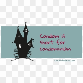 Condoms Png , Png Download - Haunted House Clipart Black And White, Transparent Png - condoms png