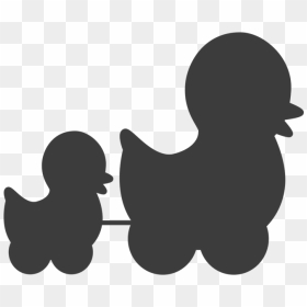 Mom And Baby Duck Wall Decal Easy Decals - Wall Decal, HD Png Download - baby duck png