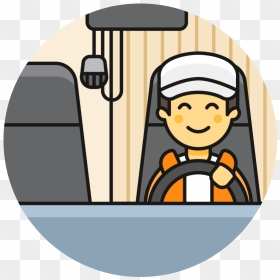 49 Truck Driver Male Asian - Truck Driver Picture In Cartoon, HD Png Download - driver png