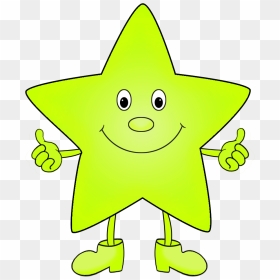 Light Green Funny Clip Art Of Star - Cartoon Bright Shining Star, HD Png Download - bright star png