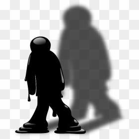 Person With A Shadow Drawing, HD Png Download - black shadow png