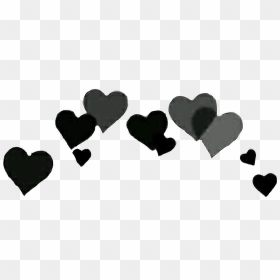 Transparent Black Crown Png - Black Heart Crown Png, Png Download - photo heart booth png