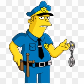 Simpsons Cops, HD Png Download - cops png
