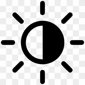 Half Shadow - Brightness And Contrast Icon, HD Png Download - black shadow png