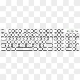 Clavier Without Labels Shapes Only - Computer Keyboard, HD Png Download - label shapes png