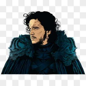 I Was Creating Jon Snow Vector Art With The Photo From - Jon Snow Portrait Vector, HD Png Download - snow vector png