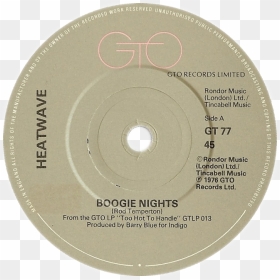 Boogie Nights By Heatwave Uk Vinyl Grey Label - Windows 7 Cd, HD Png Download - label shapes png