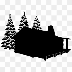 Cabin Clipart Shadow - Cabin Silhouette Png, Transparent Png - black shadow png