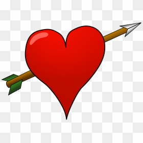 Pierced Heart Clip Arts - Heart Bow And Arrow, HD Png Download - hart png