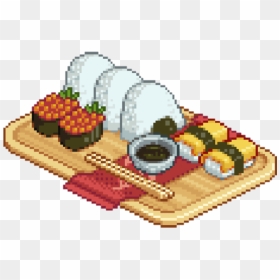 #pixel #sushi #cute #png #tumblr #food #red #yellow - Pixel Art Aesthetic Food, Transparent Png - pixel png tumblr