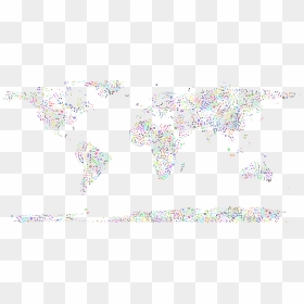 Prismatic Musical World Map No Background Clip Arts - Visual Arts, HD Png Download - white confetti png