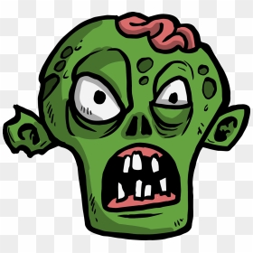 The Zombie Angry - Zombie Face Cartoon Png, Transparent Png - zombie head png