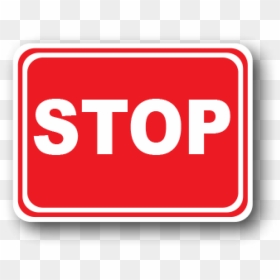 Durastripe Red Stop Rectangular Floor Safety Sign - Sign, HD Png Download - stop icon png