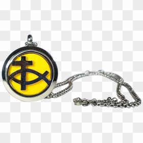 Stainless Steel Ichthus Cross Essential Oil Necklace - Chain, HD Png Download - ichthus png