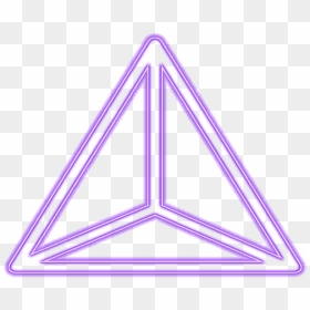 #lines #geometry #neon #glow #neoneffect #triangleart - Triangle, HD Png Download - neon lines png