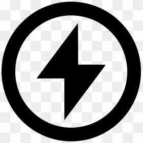 Flash On - Facebook Icon In Circle, HD Png Download - flash symbol png