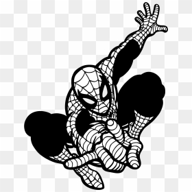 Spiders Png Black And White - Spiderman Clipart Black And White, Transparent Png - transparent spider png