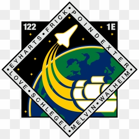 Sts-122 Patch - Sts 122 Patch, HD Png Download - nasa spaceship png