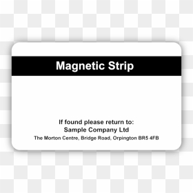 Landscape Magnetic Strip Card Setup 20 Back - Back Of Id Card Sample, HD Png Download - id card png