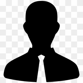 Man User Default Suit Business - Customer Image Black And White, HD Png Download - man in suit silhouette png