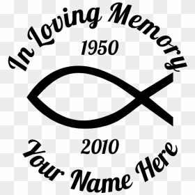 In Loving Memory Ichthus Fish Sticker, HD Png Download - ichthus png