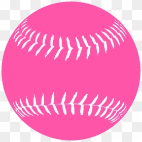 Pink Softball Clip Art At Clker - Pink Softball Clipart, HD Png Download - softball clipart png