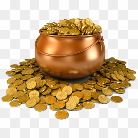 Gold Coin Stock Photography - Pot Of Gold Coins, HD Png Download - mario coins png