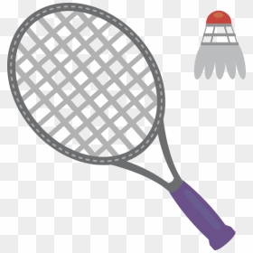Tennis Racket Vector, HD Png Download - badminton racket png