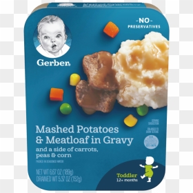 Mashed Potatoes & Meatloaf In Gravy - Gerber Mashed Potatoes And Meatloaf, HD Png Download - meatloaf png